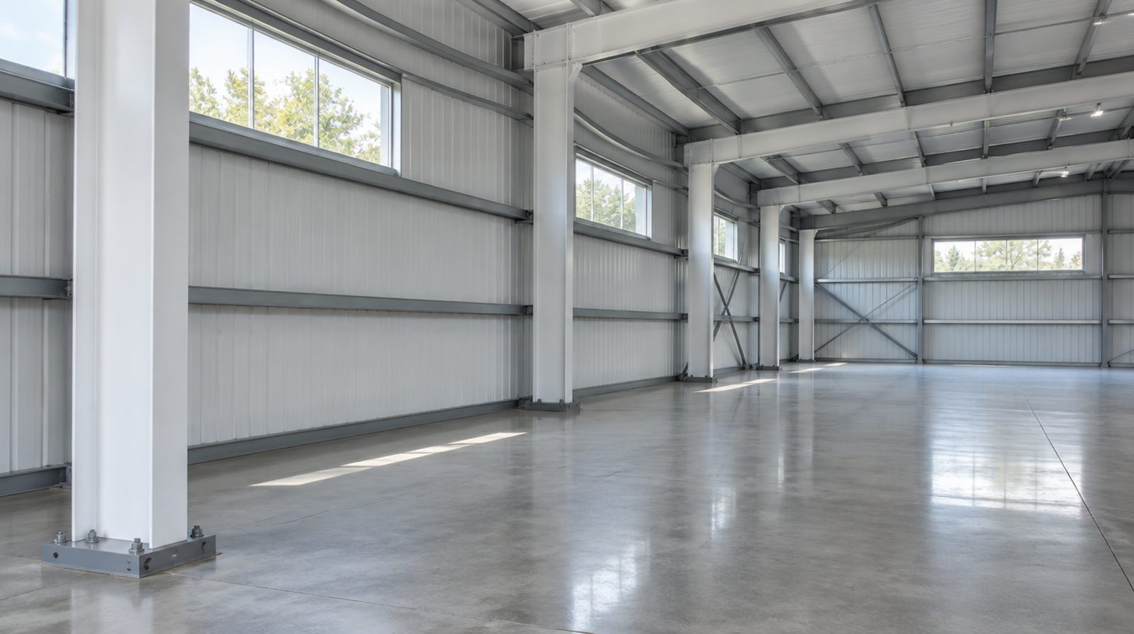 Steel coating for steel buildings